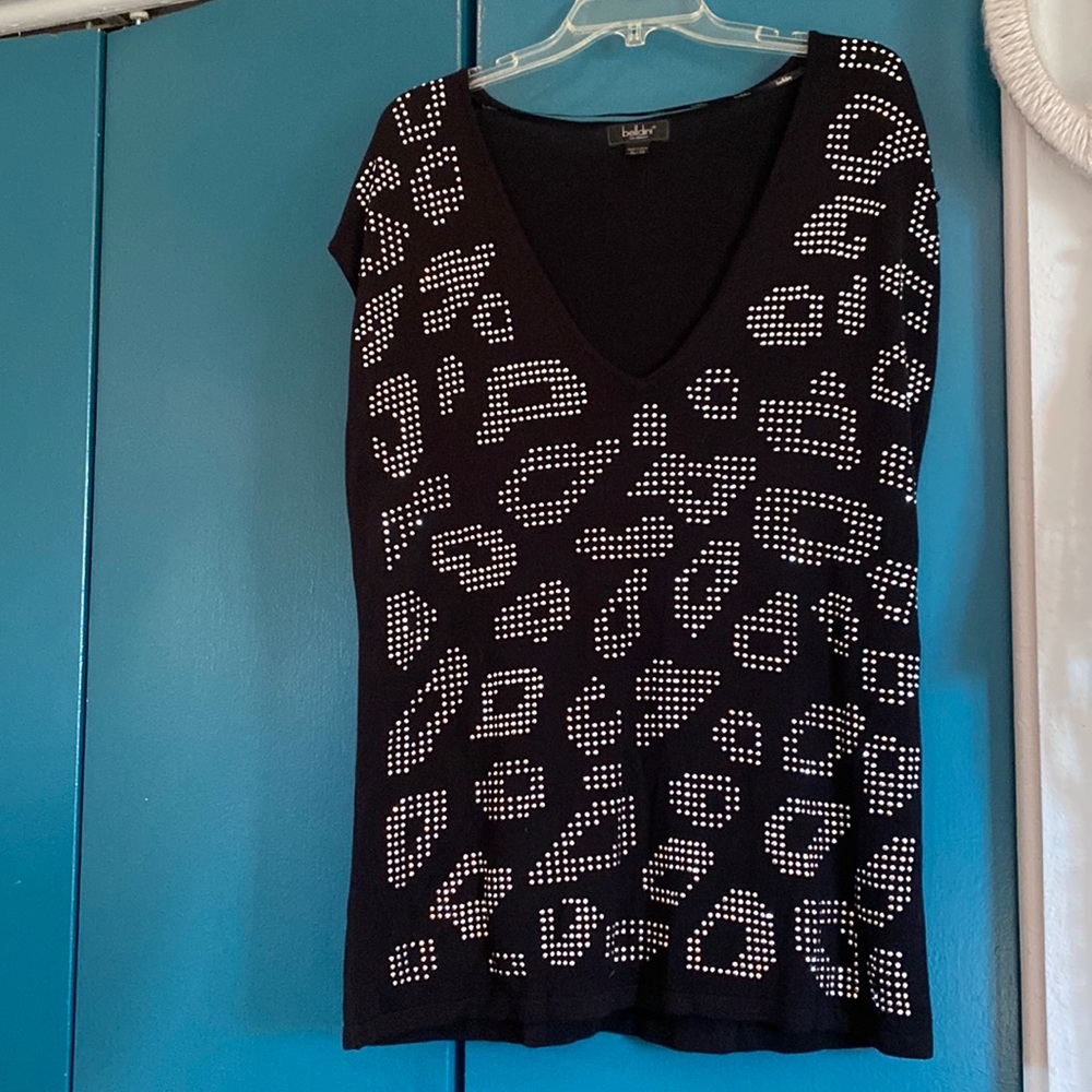Belldini studded sleeveless sweater